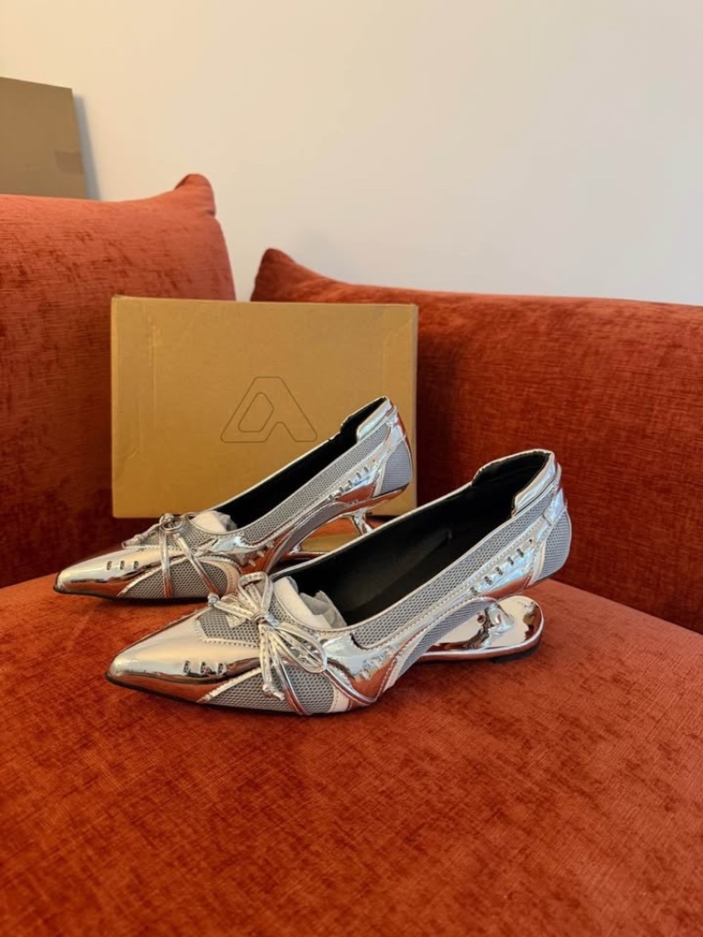 NEW Silver Asylum Sneaker Heels - 39 women’s 8.5